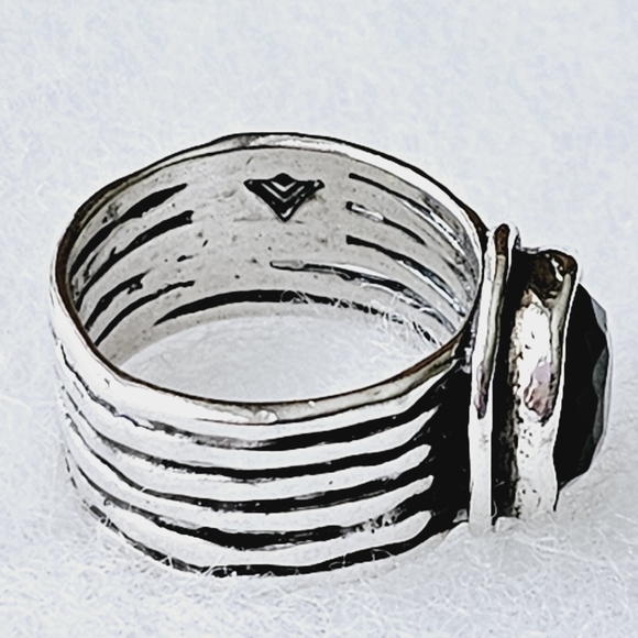 Silpada Sterling Silver Green Glass Ring R1463 Size 8 - Picture 9 of 16